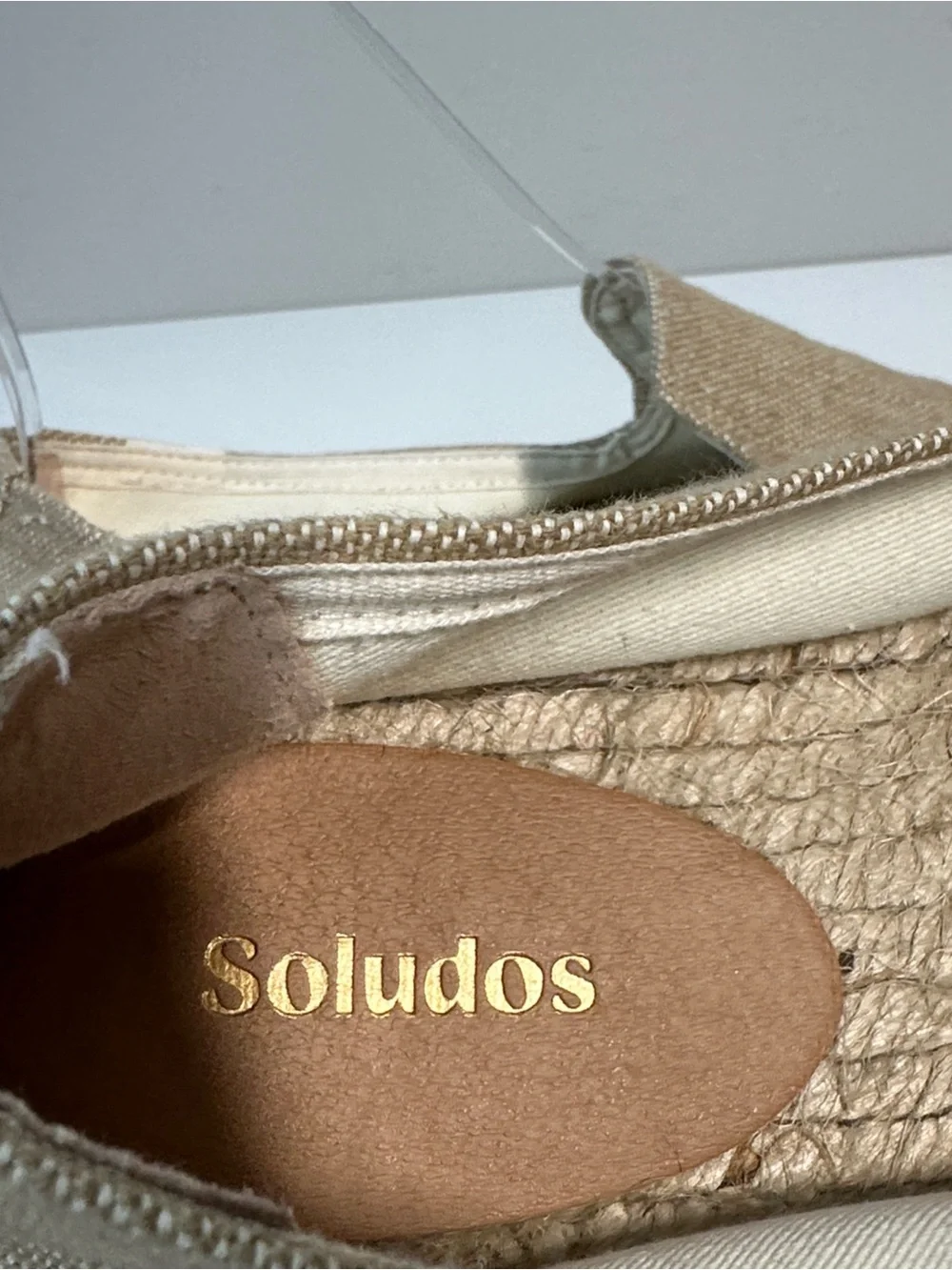 Soludos Platform Espadrille Smoking Slipper Classic Natural Size 7